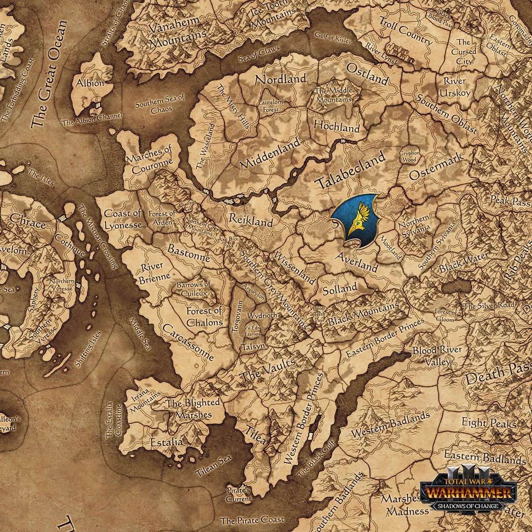 Total War: Warhammer 3 The Changeling start position in Immortal Empires.